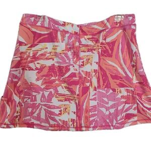 Escape by Habitat Athletic Skort Size XL Pink Abstract Floral Tennis Pickleball